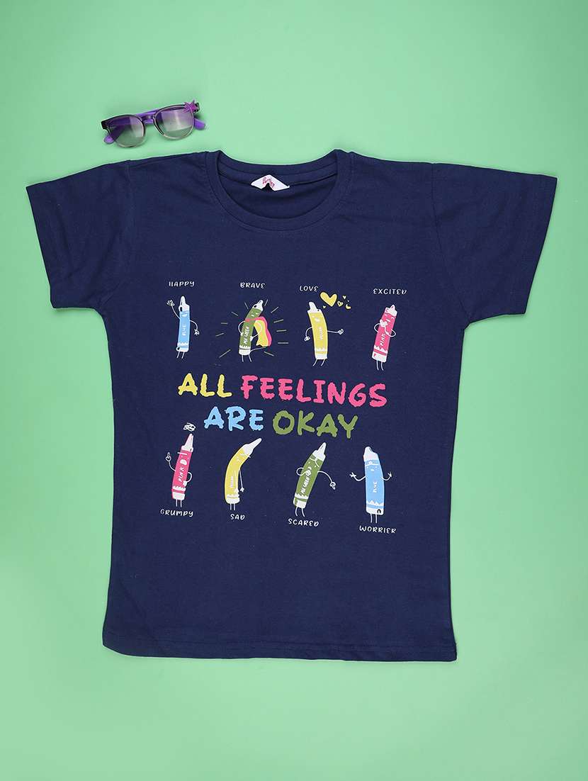 girls printed short sleeve tee