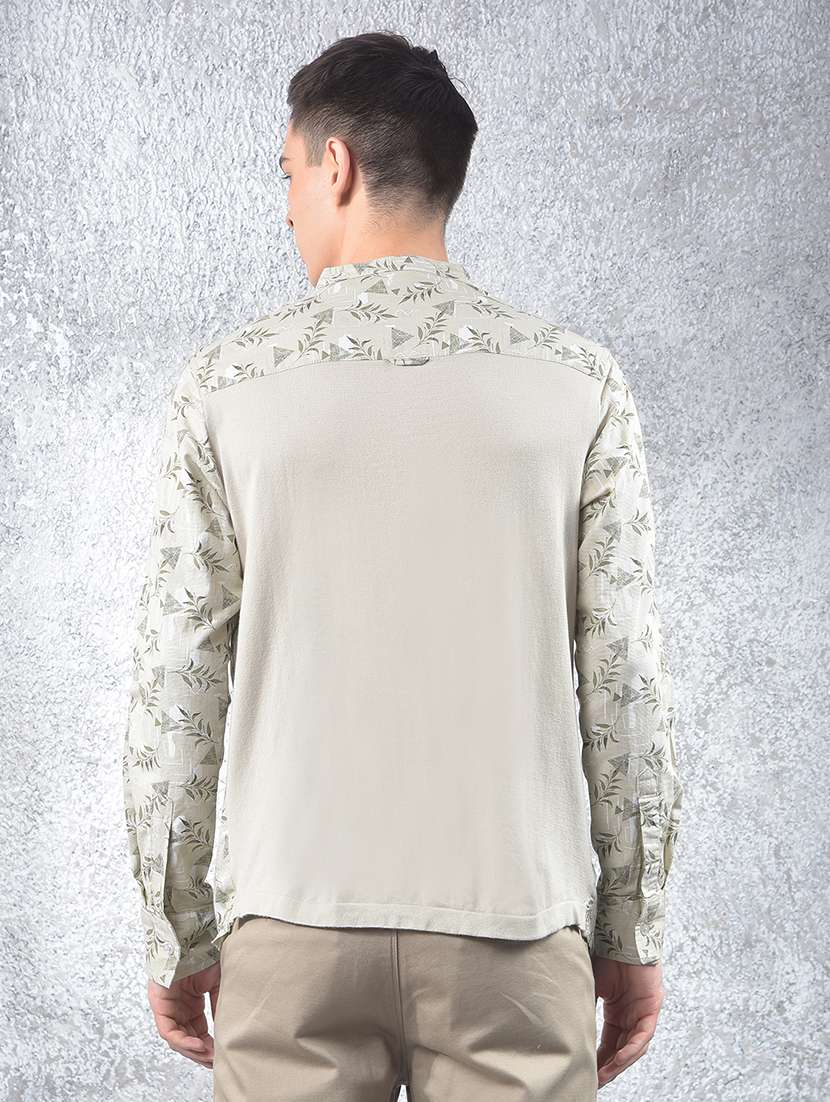 Men Floral Printed Mandarin Neck Short Kurta - 22178293 -  Standard Image - 3