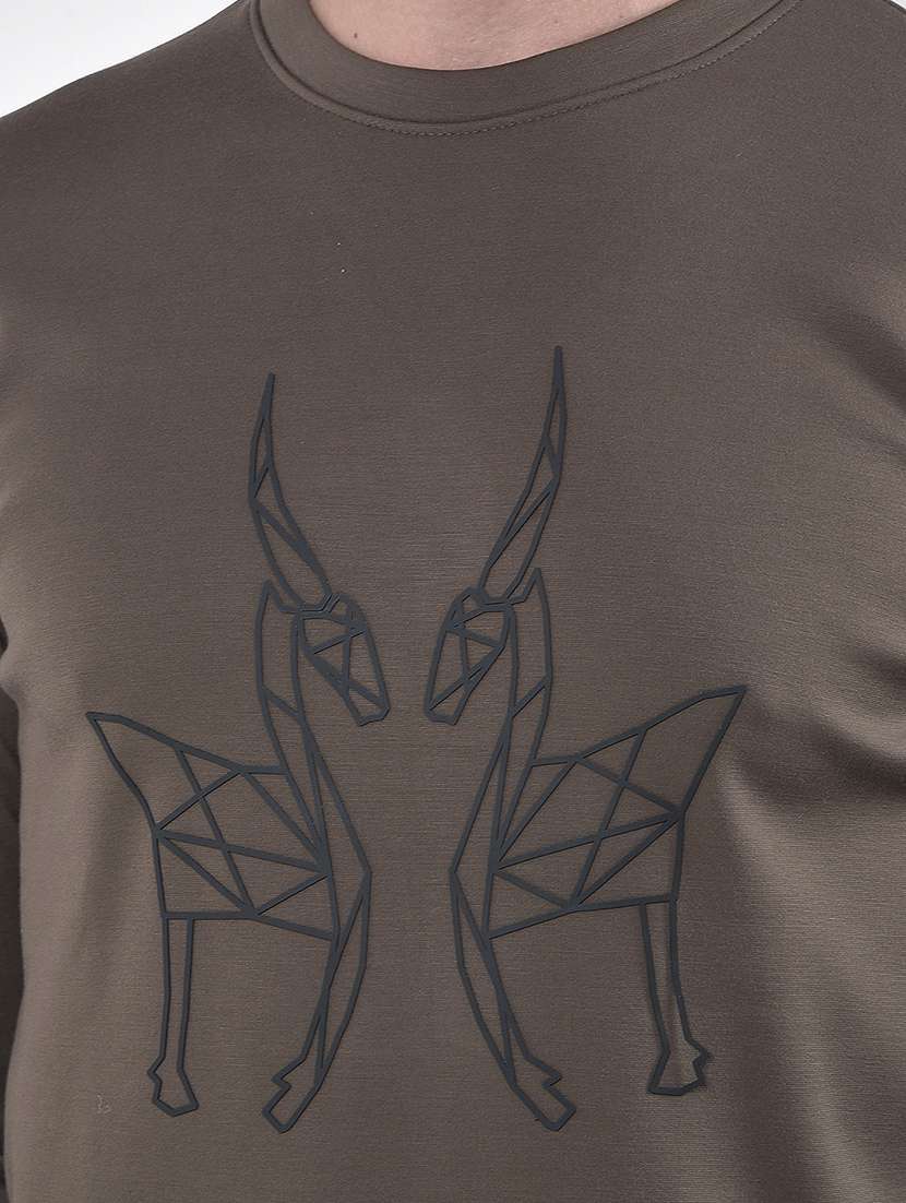 men front print long sleeve regular fit sweatshirt - 22178301 -  Standard Image - 5