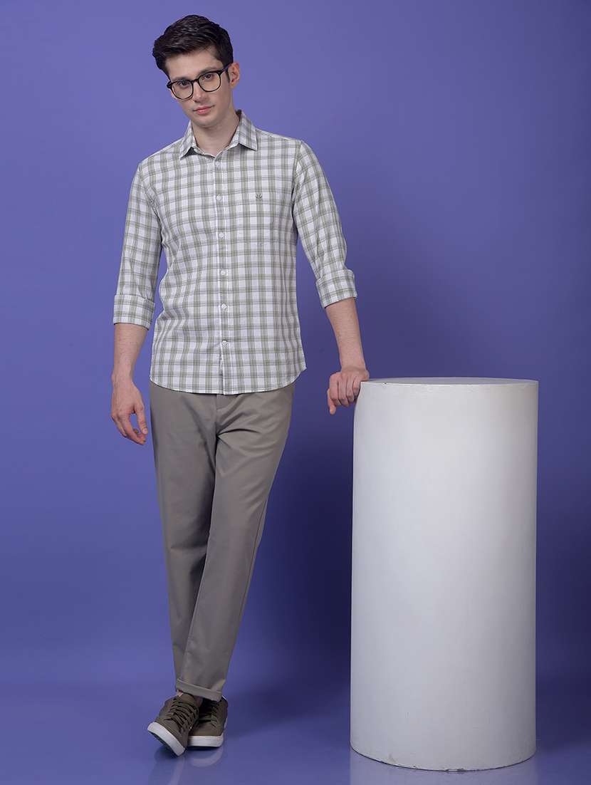 men solid mid rise chinos casual trouser - 22178310 -  Standard Image - 5