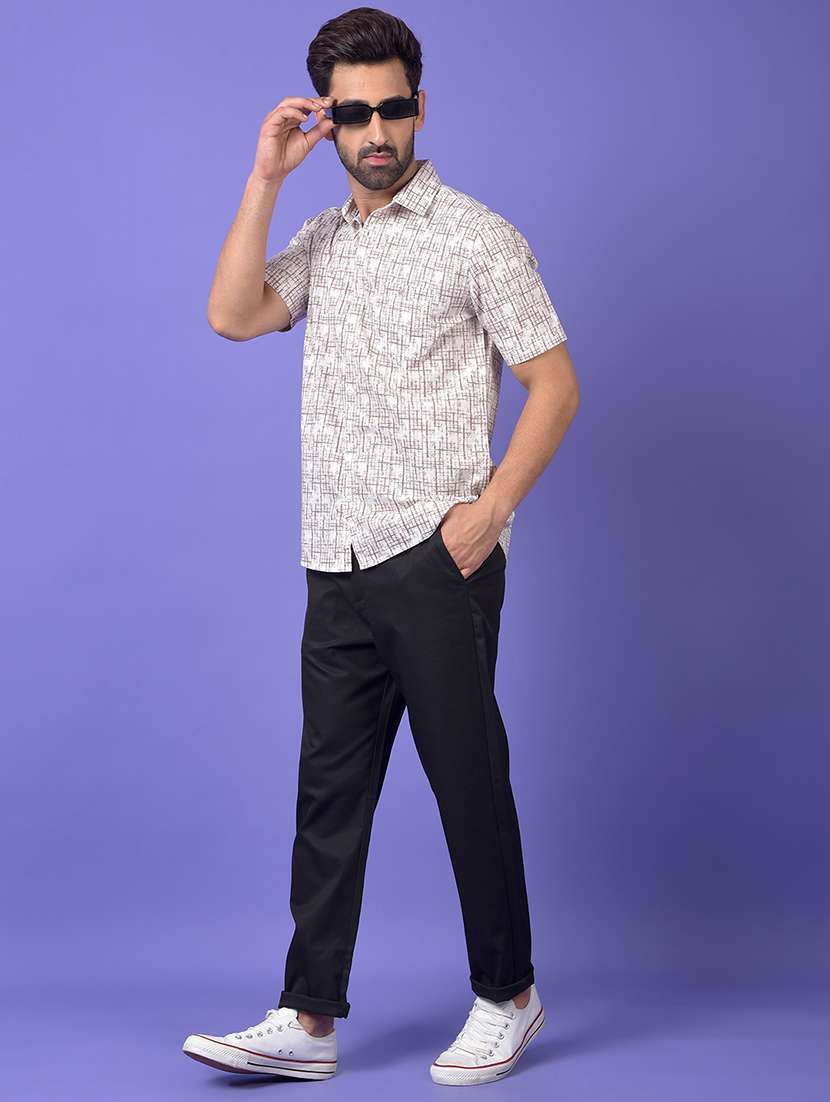 men solid mid rise chinos casual trouser - 22178311 -  Standard Image - 5