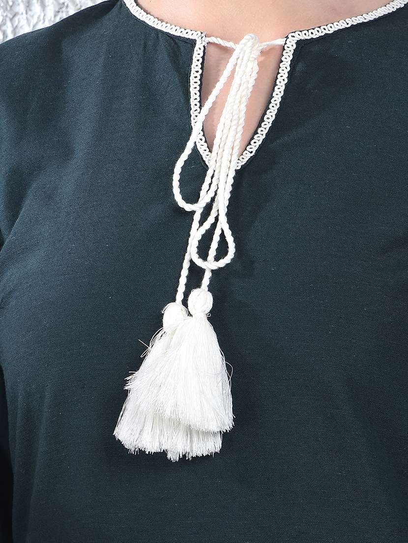 women embroidered bell sleeve a-line dress - 22178334 -  Standard Image - 5