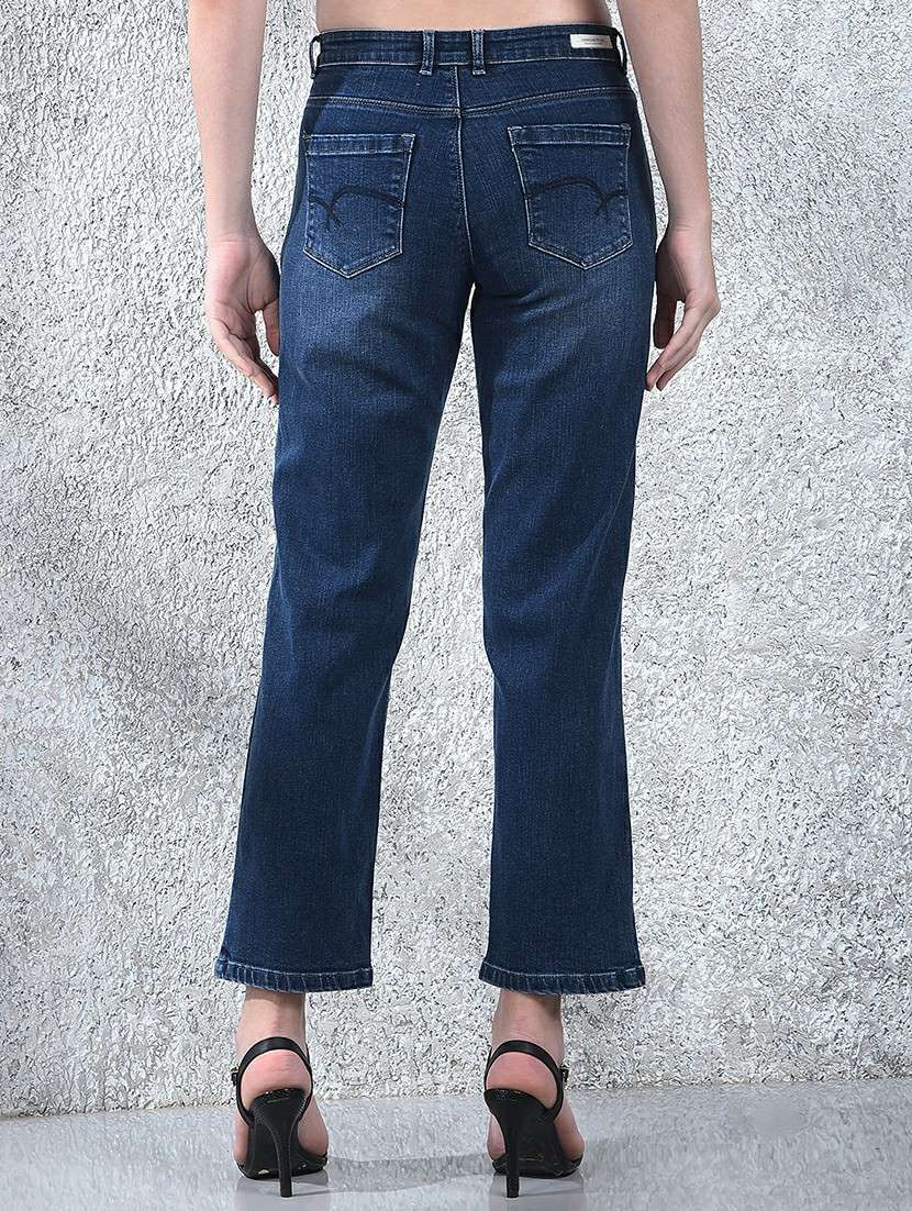 women solid mid rise straight fit jean - 22178343 -  Standard Image - 3