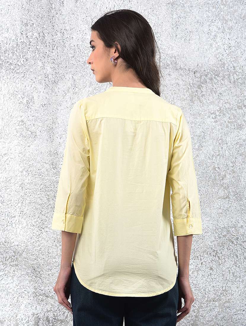 women embroidered three quarter sleeve regular top - 22178403 -  Standard Image - 3