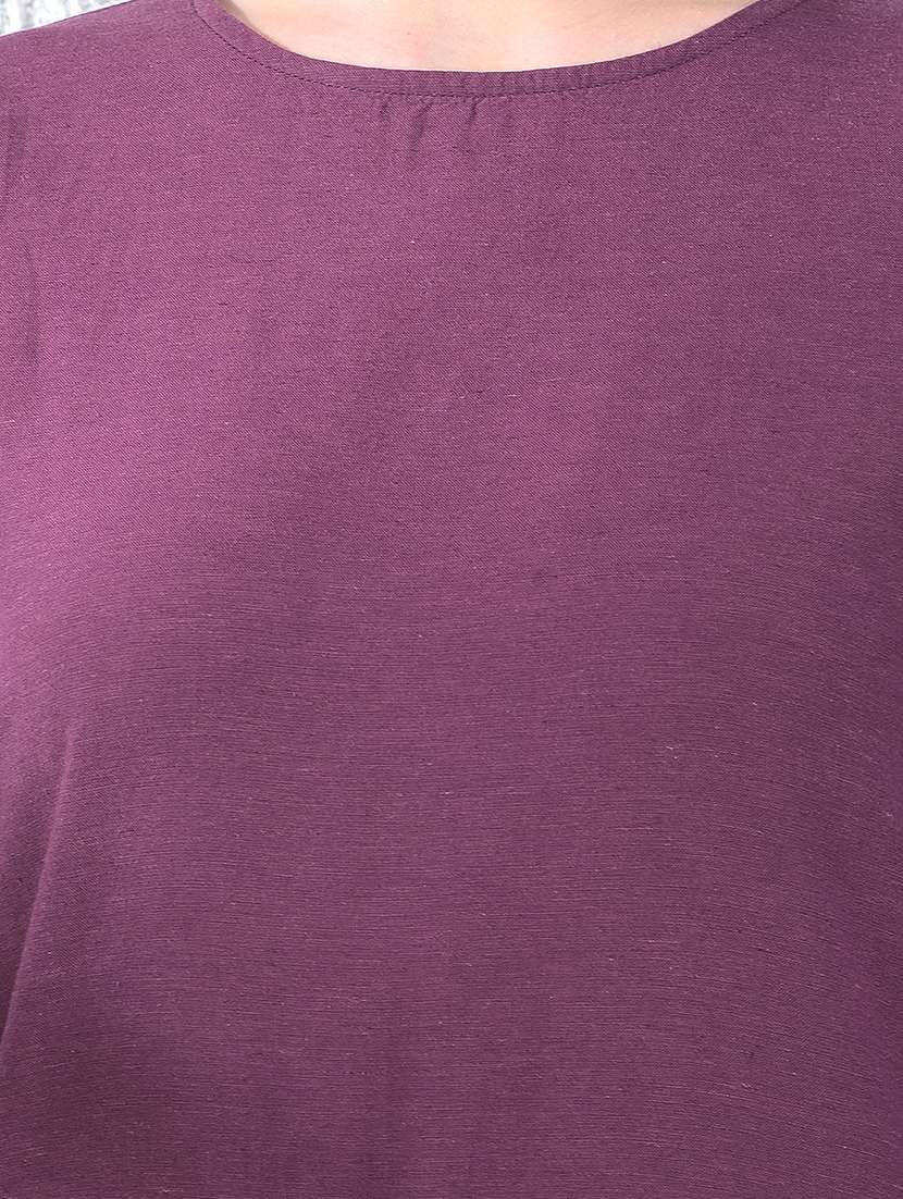 women embroidered round neck high low top - 22178405 -  Standard Image - 5