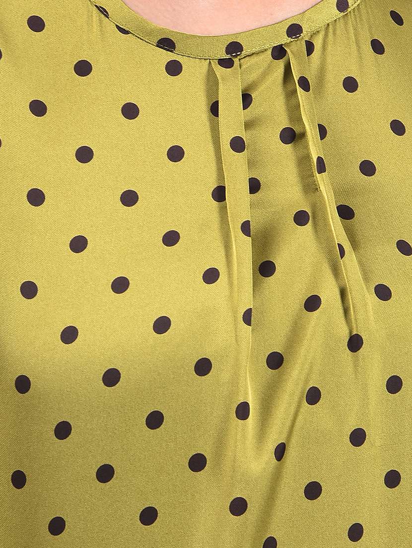 women polka doted puff sleeve  regular top - 22178407 -  Standard Image - 5