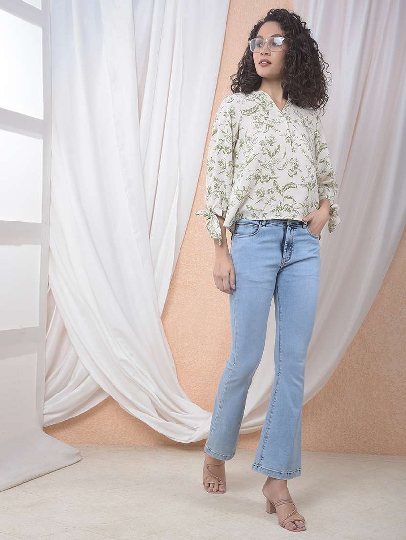 women printed three quarter sleeve regular top - 22178408 -  Standard Image - 5