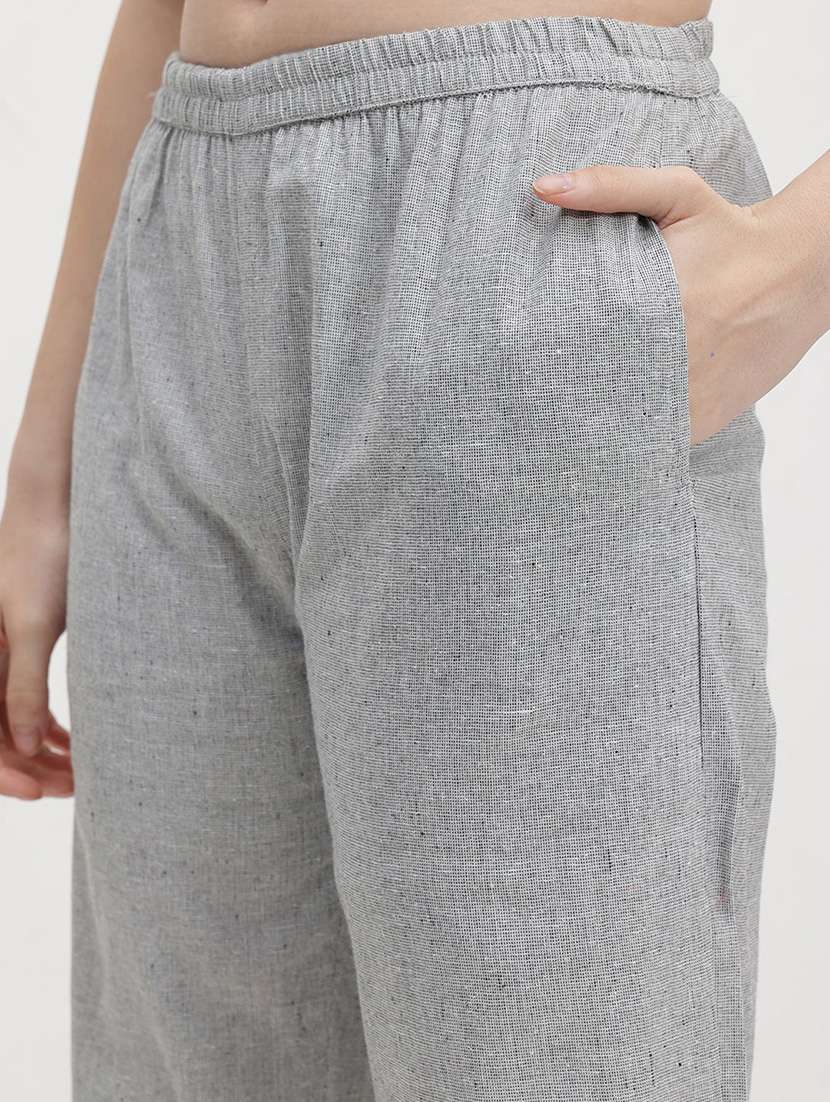 women solid top and trouser co-ord set - 22178438 -  Standard Image - 5