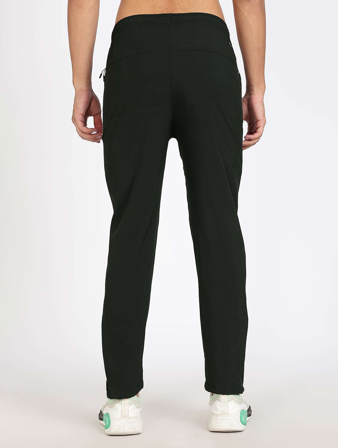 men solid mid rise full length track pant - 22178442 -  Standard Image - 3