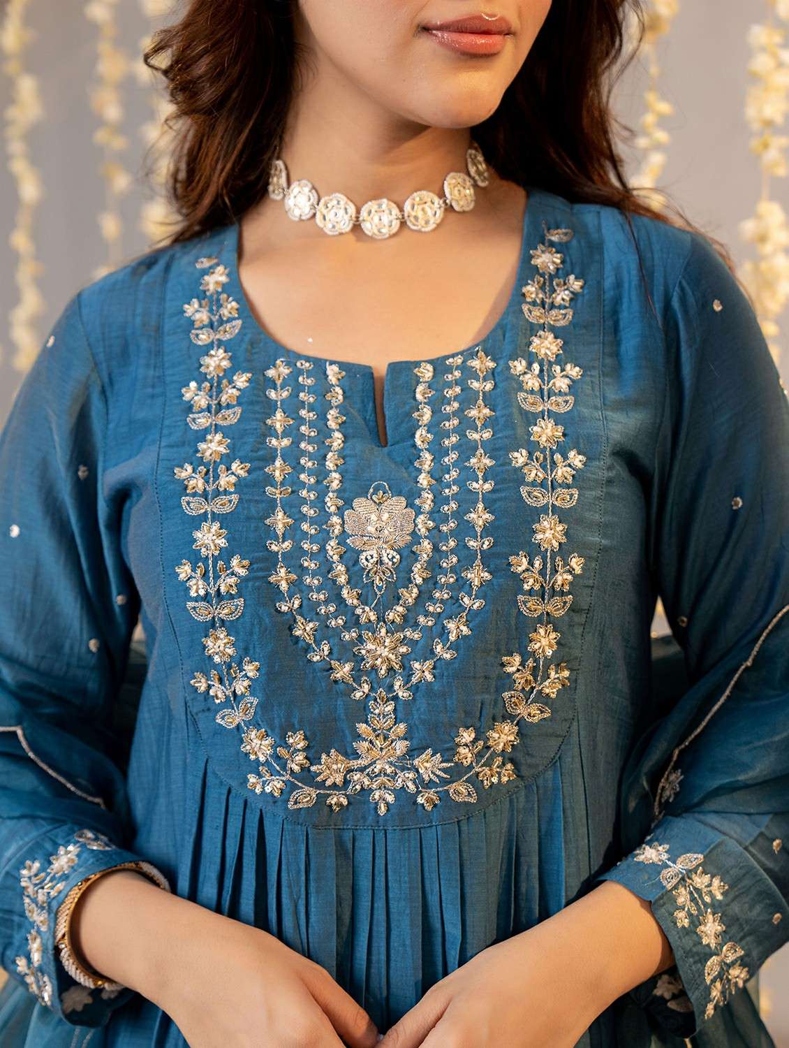 women embroidered long sleeve kurta pant with dupatta set - 22178497 -  Standard Image - 5