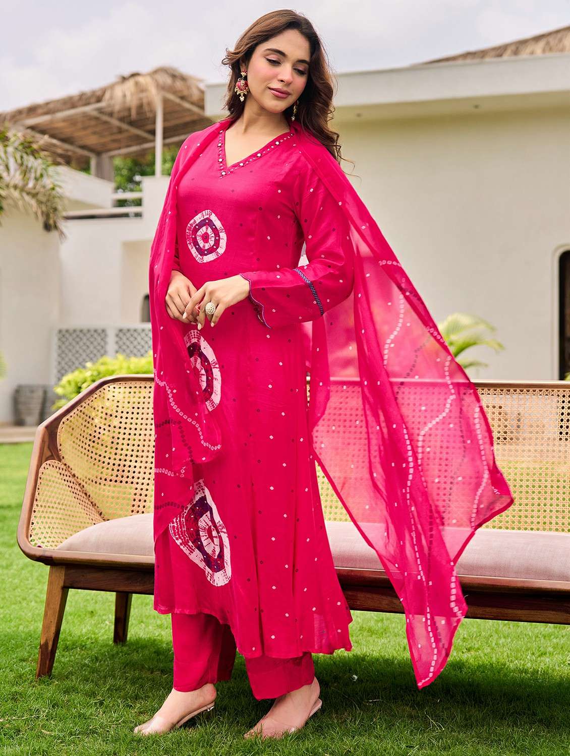 women embroidered long sleeve kurta pant with dupatta set - 22178505 -  Standard Image - 3