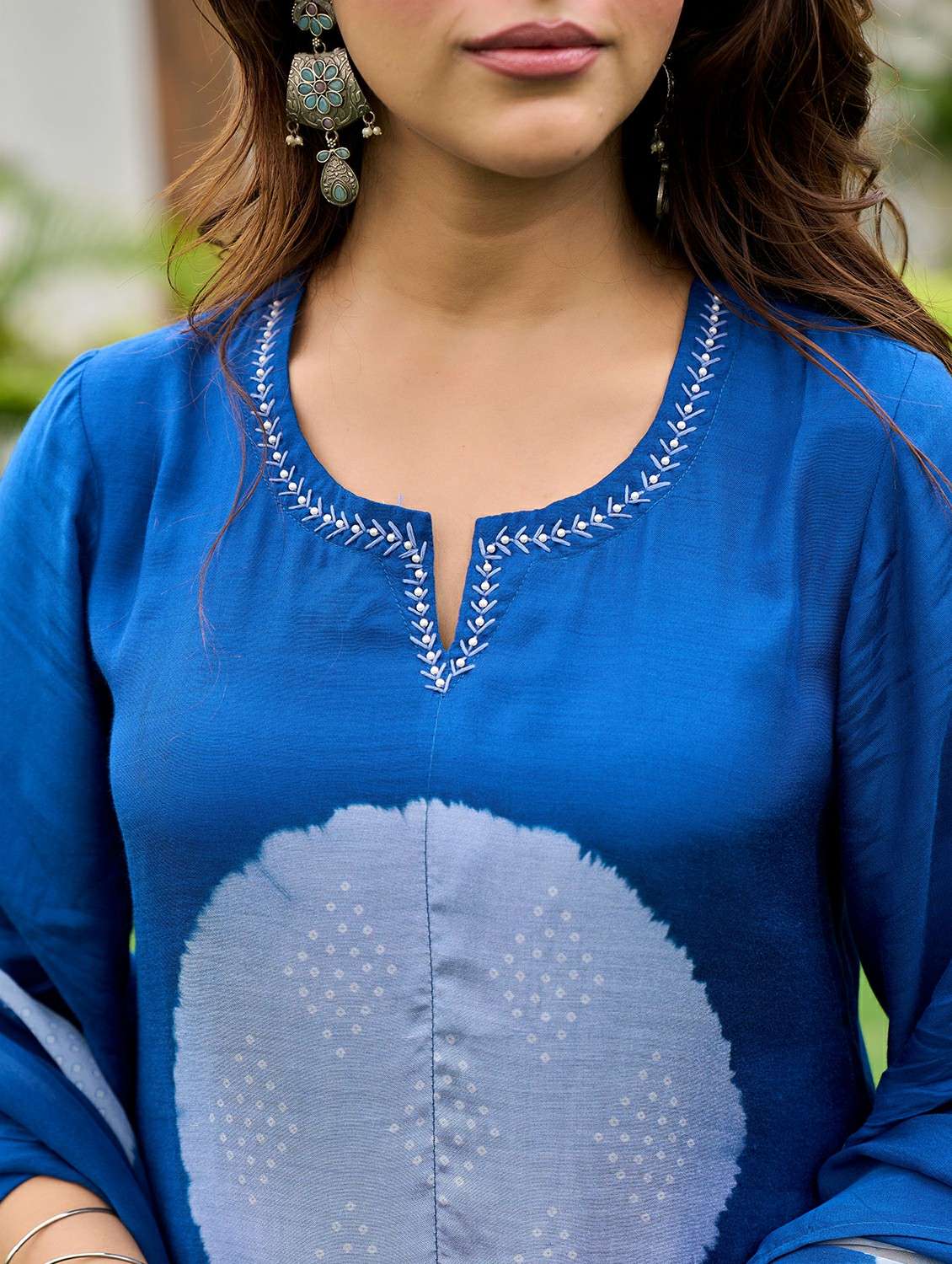 women embroidered long sleeve kurta pant with dupatta set - 22178513 -  Standard Image - 5