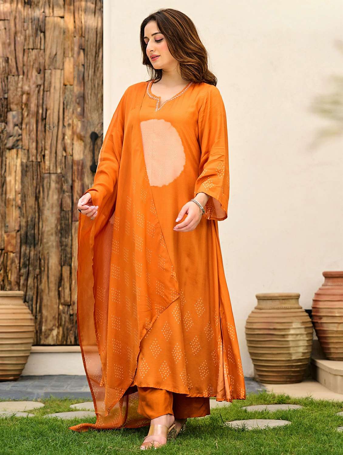 women embroidered long sleeve kurta pant with dupatta set - 22178514 -  Standard Image - 3