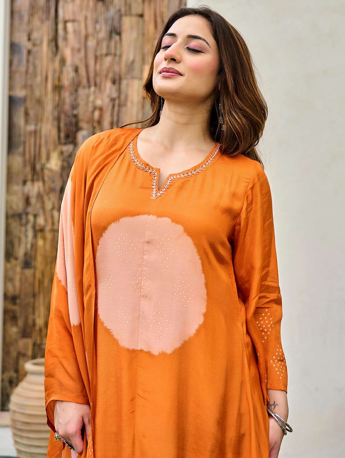 women embroidered long sleeve kurta pant with dupatta set - 22178514 -  Standard Image - 5
