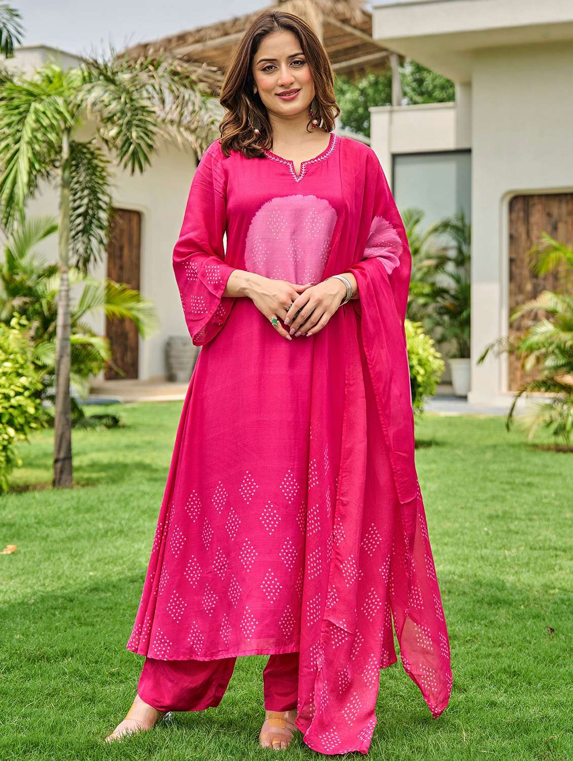 women embroidered long sleeve kurta pant with dupatta set - 22178515 -  Standard Image - 3