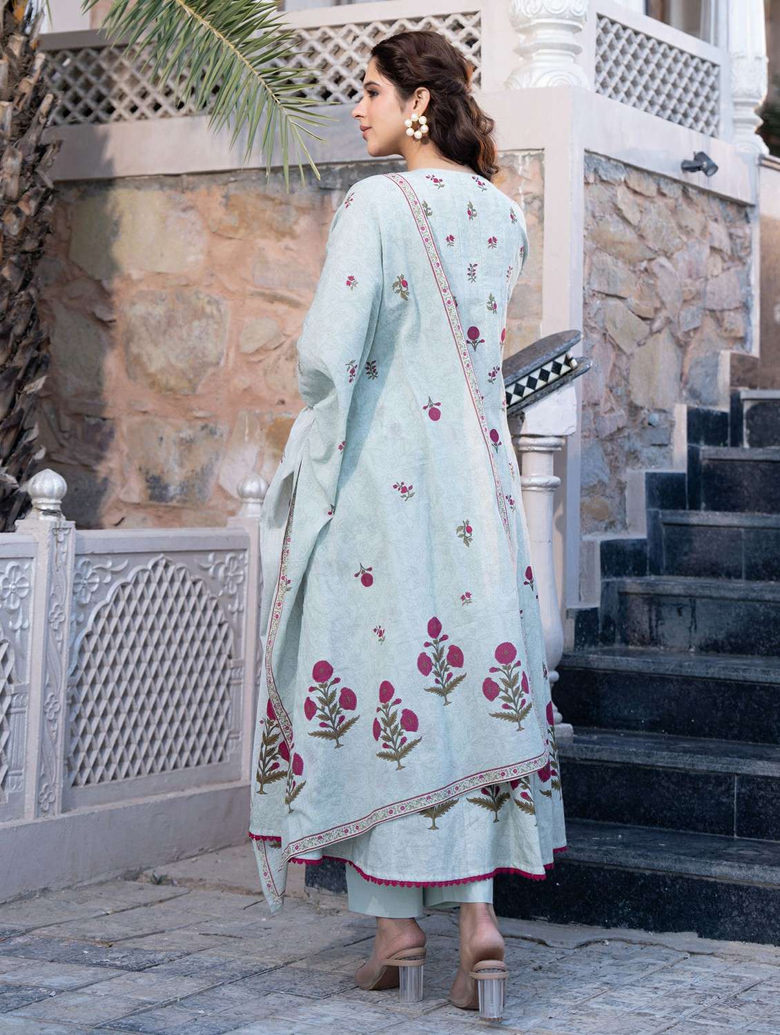 women embroidered long sleeve kurta pant with dupatta set - 22178534 -  Standard Image - 3
