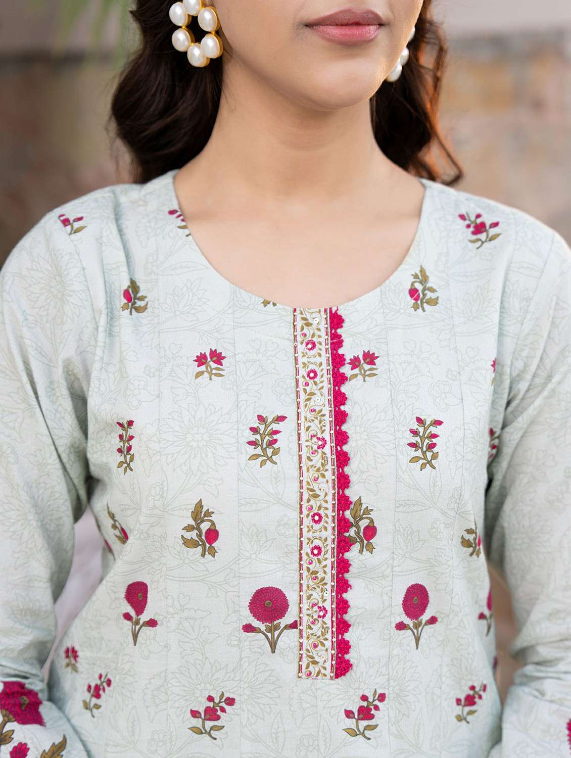 women embroidered long sleeve kurta pant with dupatta set - 22178534 -  Standard Image - 5
