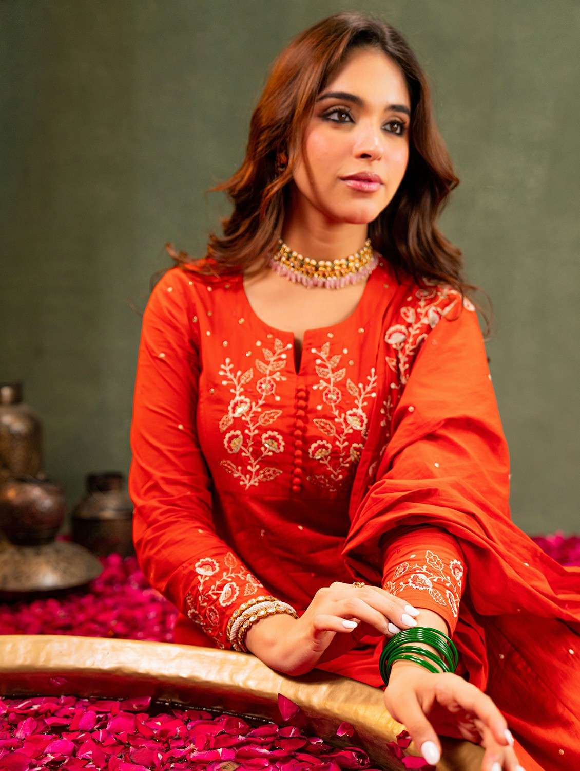 brown cotton kurta pant  set - 22178561 -  Standard Image - 3