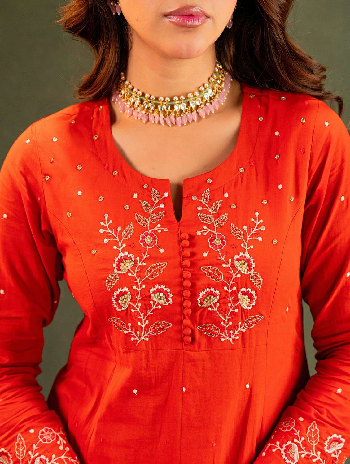 brown cotton kurta pant  set - 22178561 -  Standard Image - 5