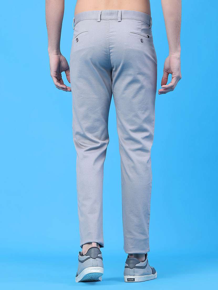 men solid mid rise chinos casual trouser - 22178670 -  Standard Image - 3