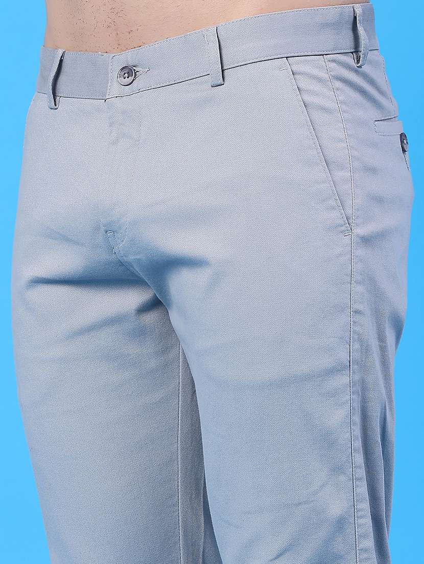 men solid mid rise chinos casual trouser - 22178670 -  Standard Image - 5