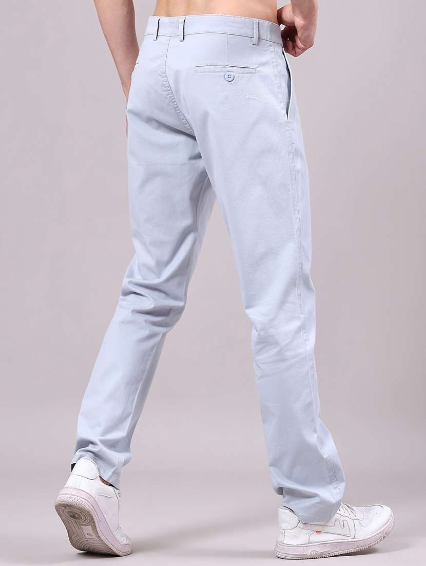 men solid mid rise chinos casual trouser - 22178671 -  Standard Image - 3