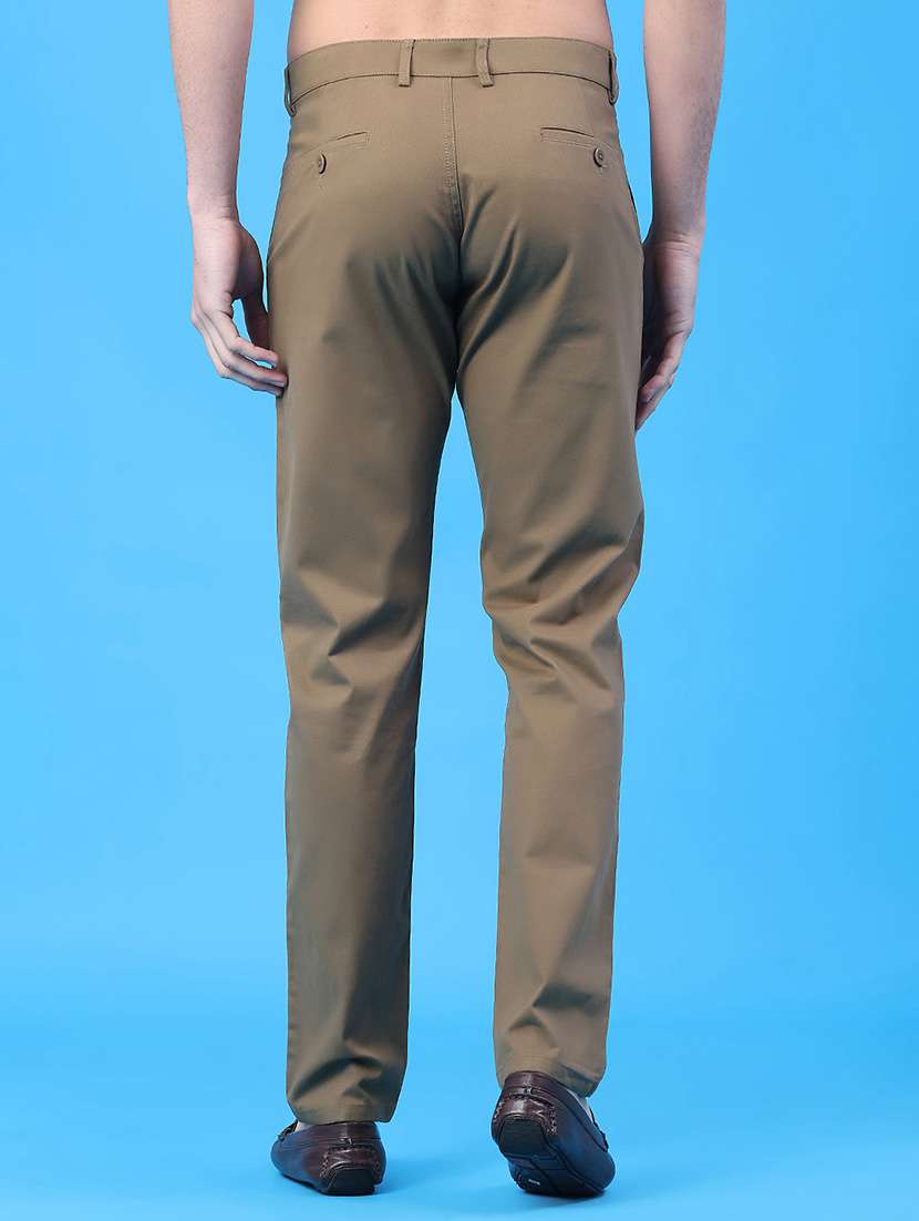 men solid mid rise chinos casual trouser - 22178676 -  Standard Image - 3