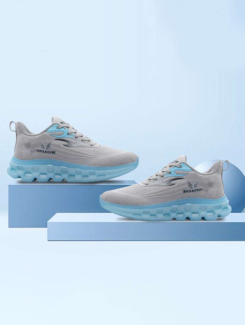 men grey lace up sport shoe