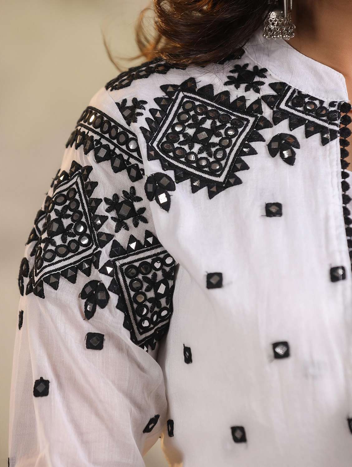 women solid with work three quarter sleeve tiered ethnic dress - 22179006 -  Standard Image - 8