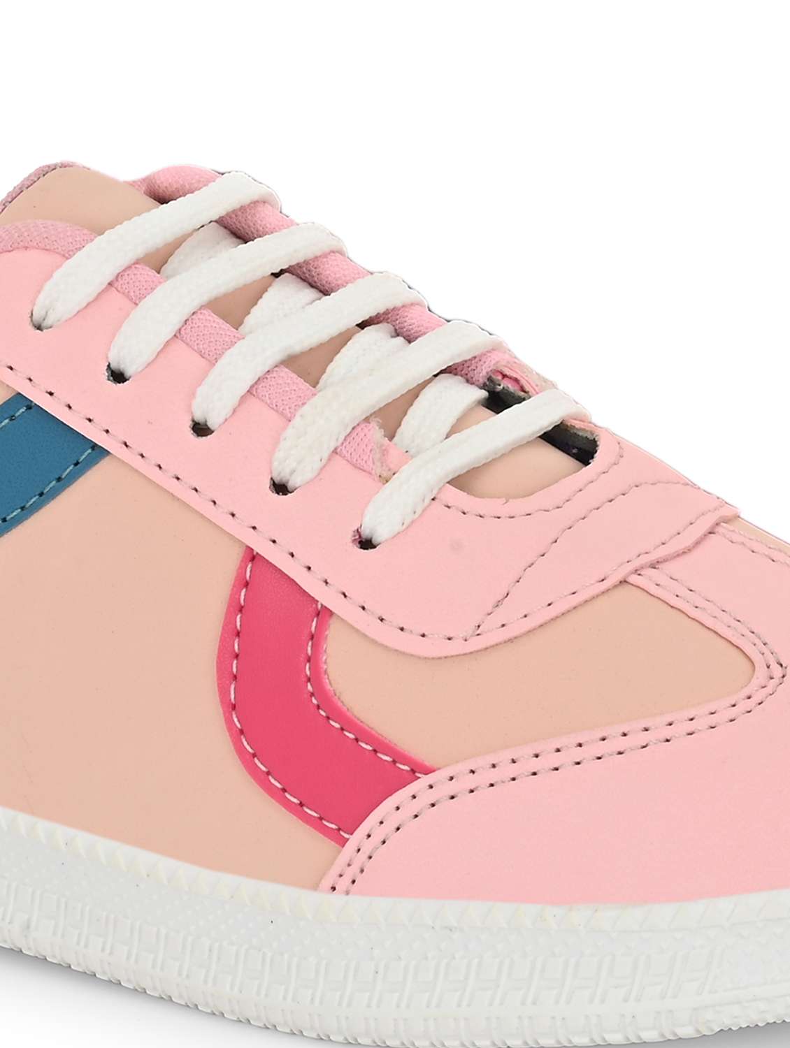 women pink lace-up sneaker - 22179509 -  Standard Image - 5