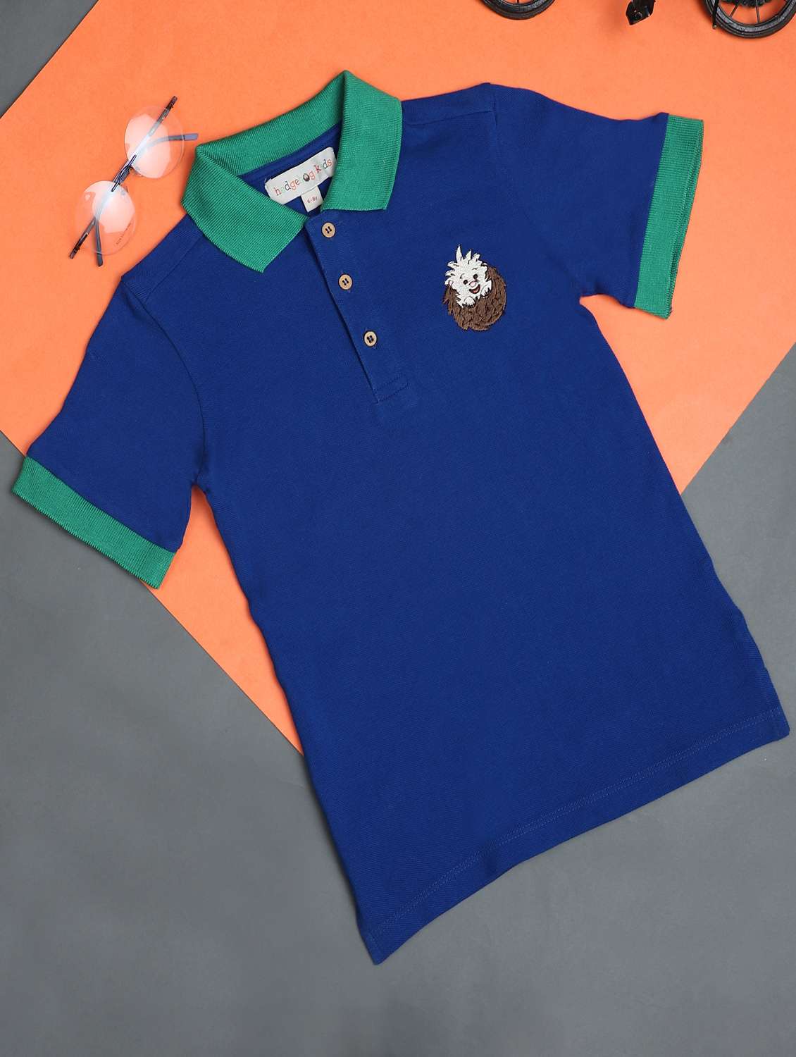 boys solid short sleeve polo t-shirt