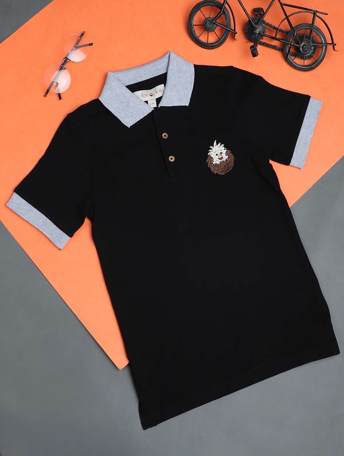 boys solid short sleeve polo t-shirt