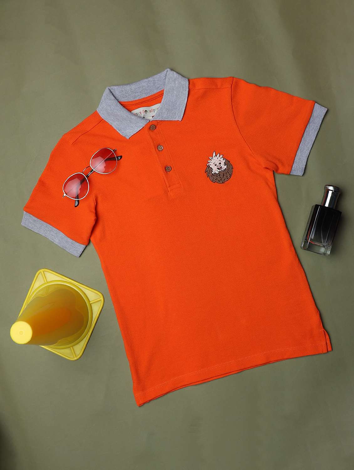 boys solid short sleeve polo t-shirt