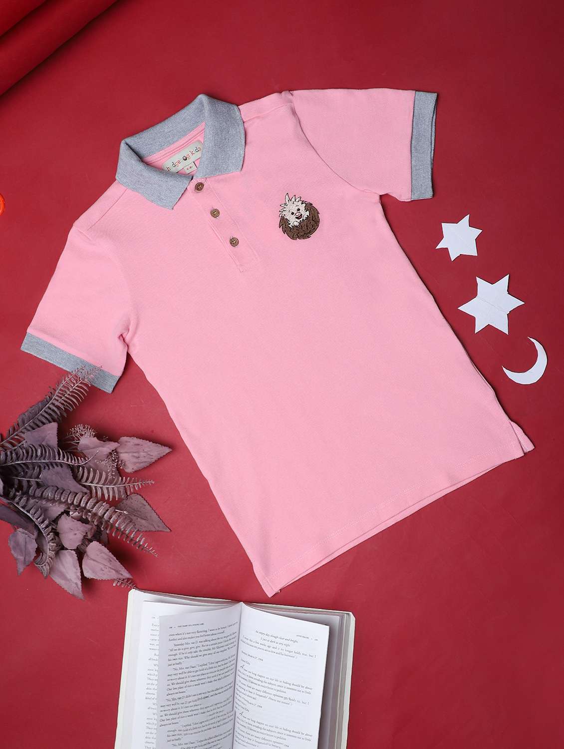 boys solid short sleeve polo t-shirt