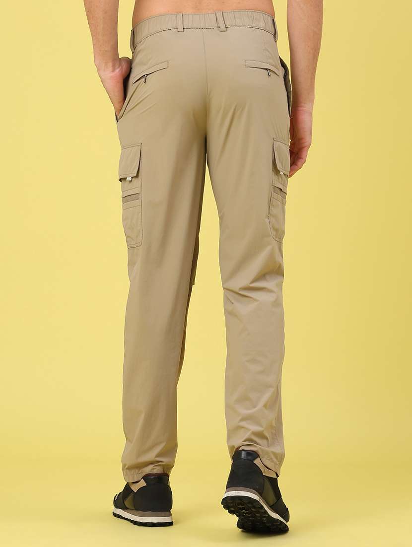 men solid mid rise regular fit cargo  - 22179571 -  Standard Image - 3