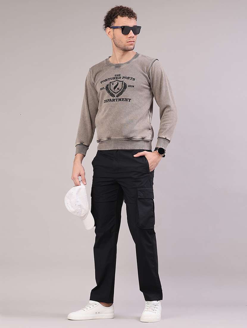 men solid mid rise regular fit cargo - 22179572 -  Standard Image - 5