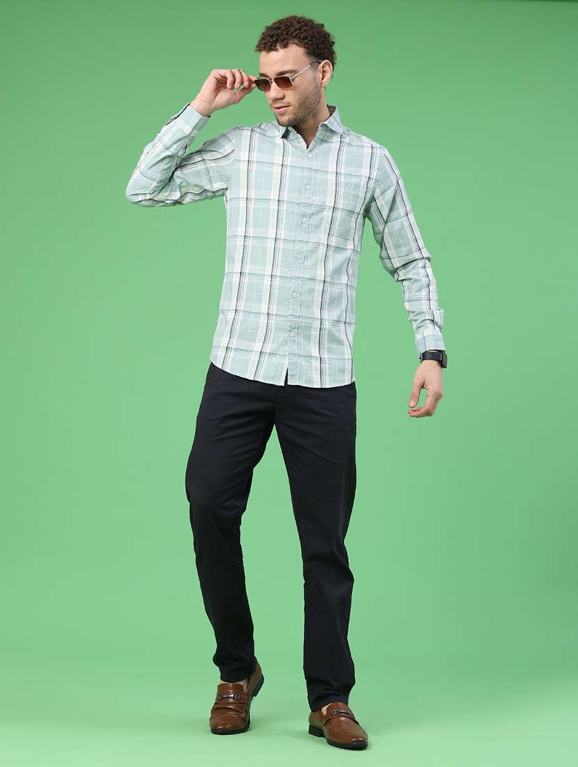 men solid mid rise chinos casual trouser - 22179593 -  Standard Image - 5