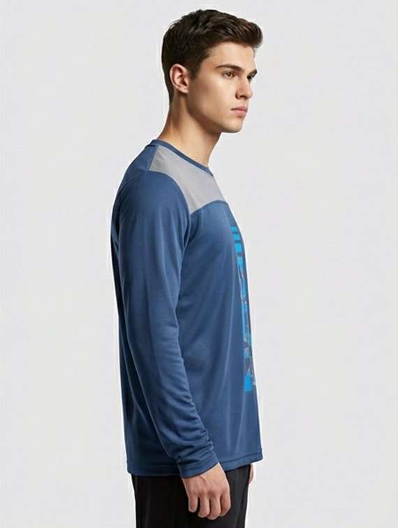 men color block long sleeve regular fit t-shirt - 22179652 -  Standard Image - 3