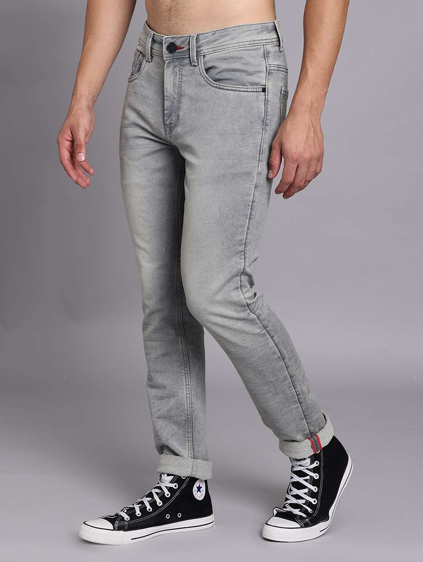 men solid mid rise slim fit jeans - 22179674 -  Standard Image - 3