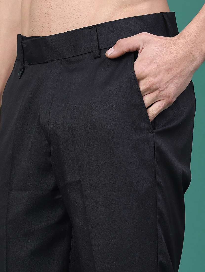 men solid mid rise formal pants - 22179708 -  Standard Image - 5