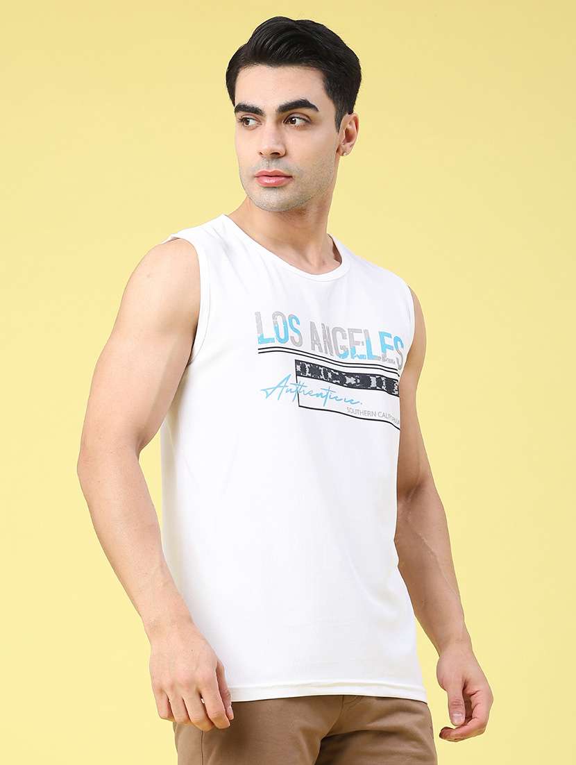men typographic sleeveless vest - 22179721 -  Standard Image - 3