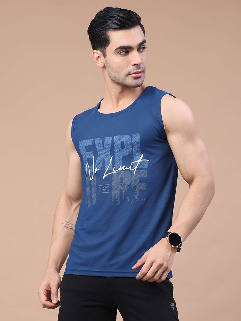 men typographic sleeveless vest - 22179723 -  Standard Image - 3