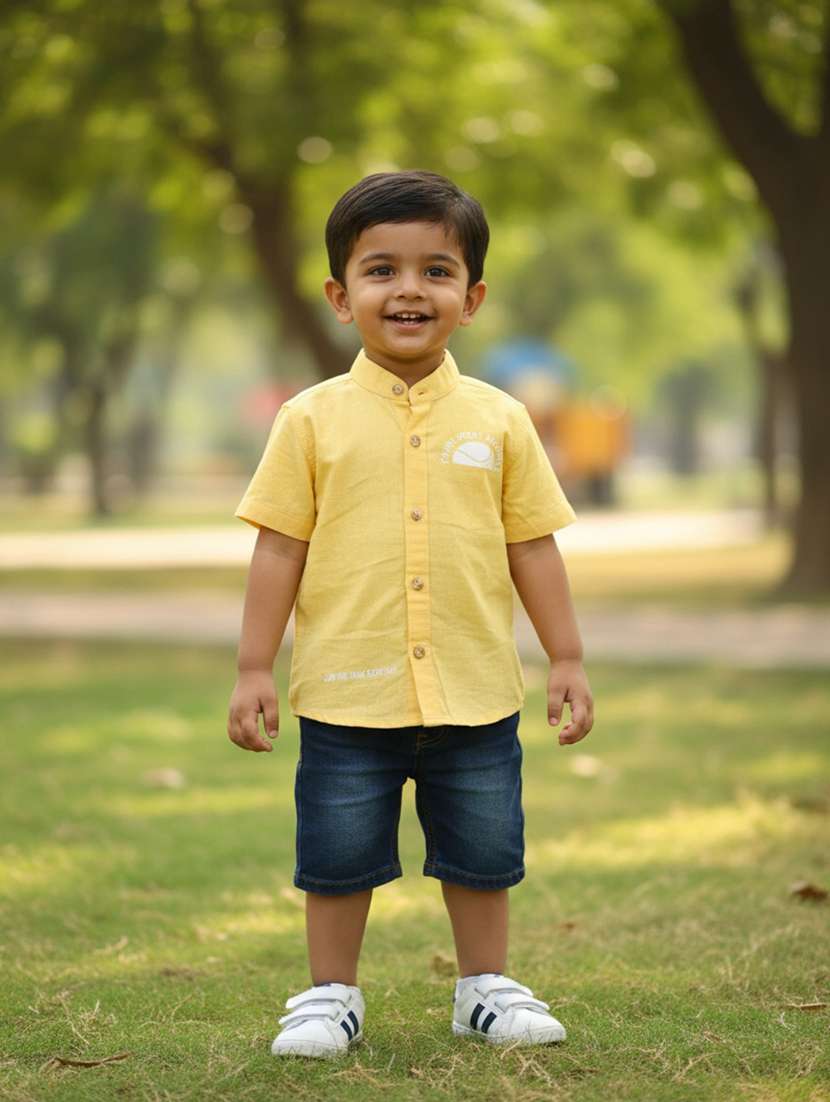 yellow cotton shirt