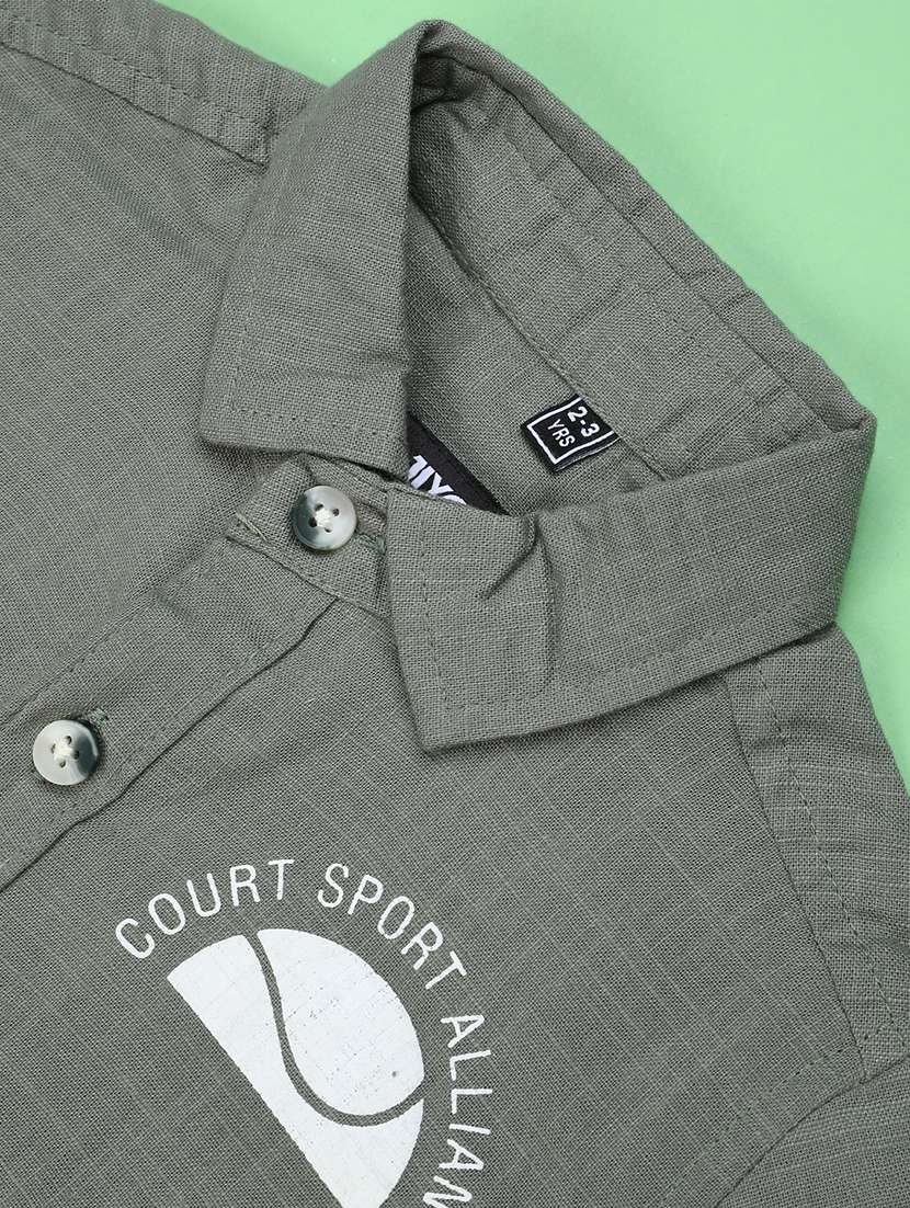 boys collared short sleeve shirt - 22179733 -  Standard Image - 3