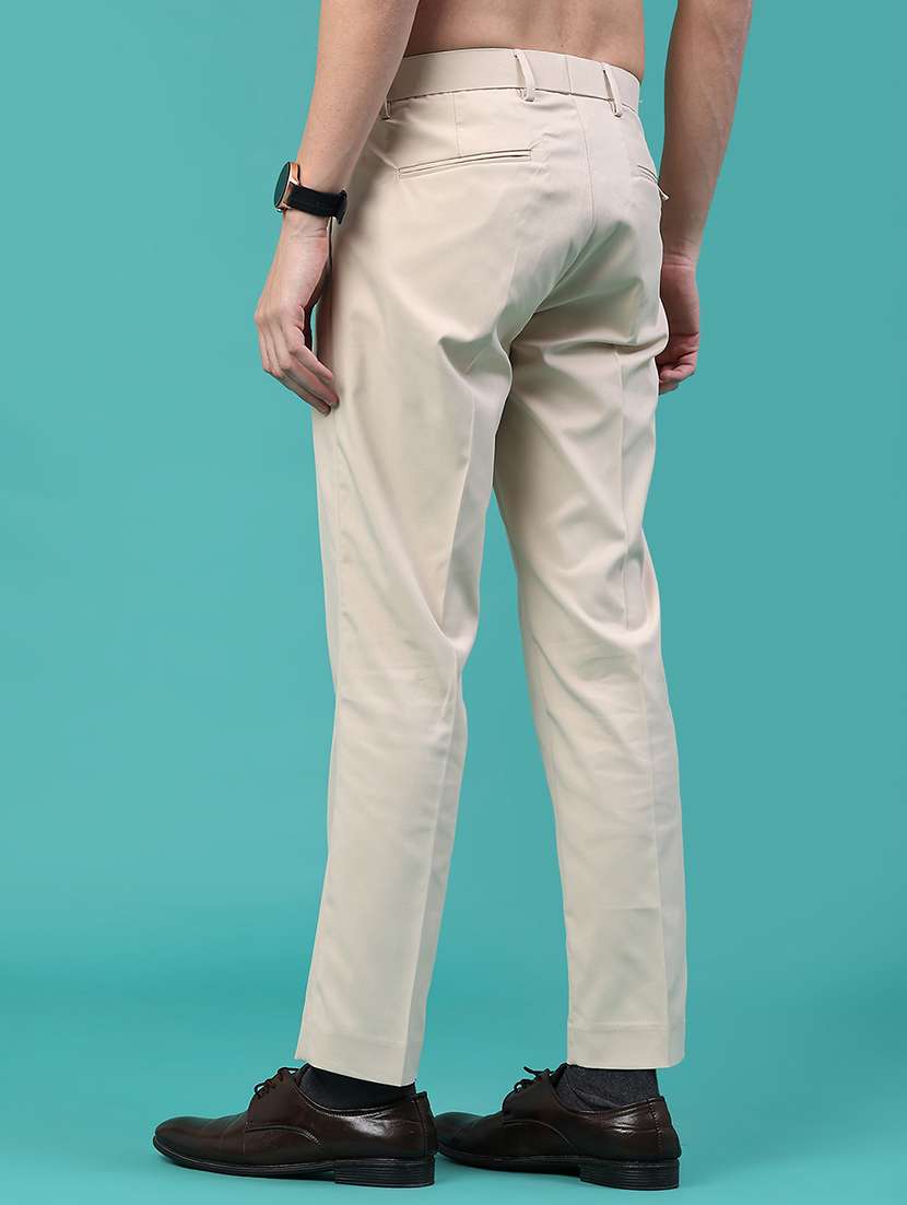 men solid mid rise formal pants - 22179744 -  Standard Image - 3