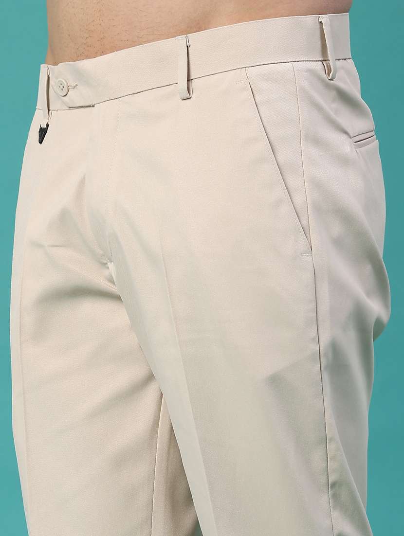 men solid mid rise formal pants - 22179744 -  Standard Image - 5