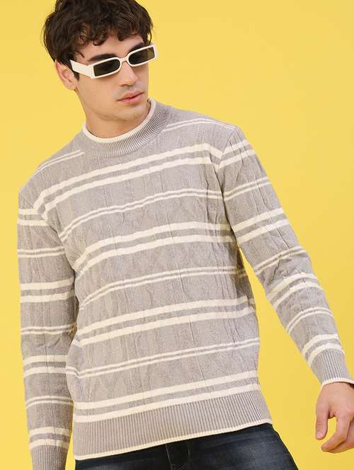 men self design long sleeve regular fit pullover  - 22179751 -  Standard Image - 0