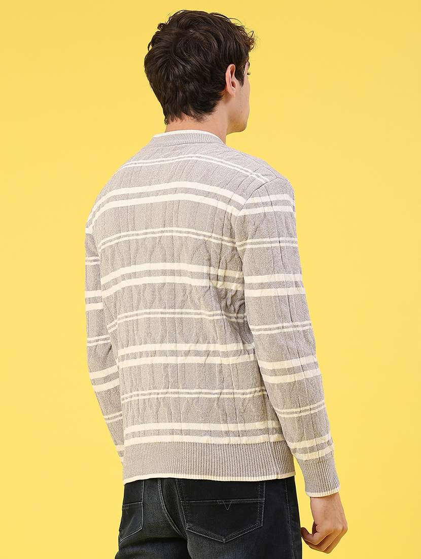 men self design long sleeve regular fit pullover  - 22179751 -  Standard Image - 3