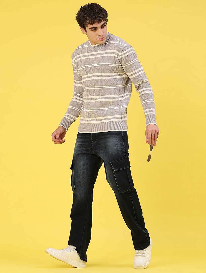 men self design long sleeve regular fit pullover  - 22179751 -  Standard Image - 5