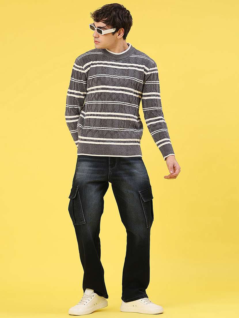 men self design long sleeve regular fit pullover  - 22179752 -  Standard Image - 5